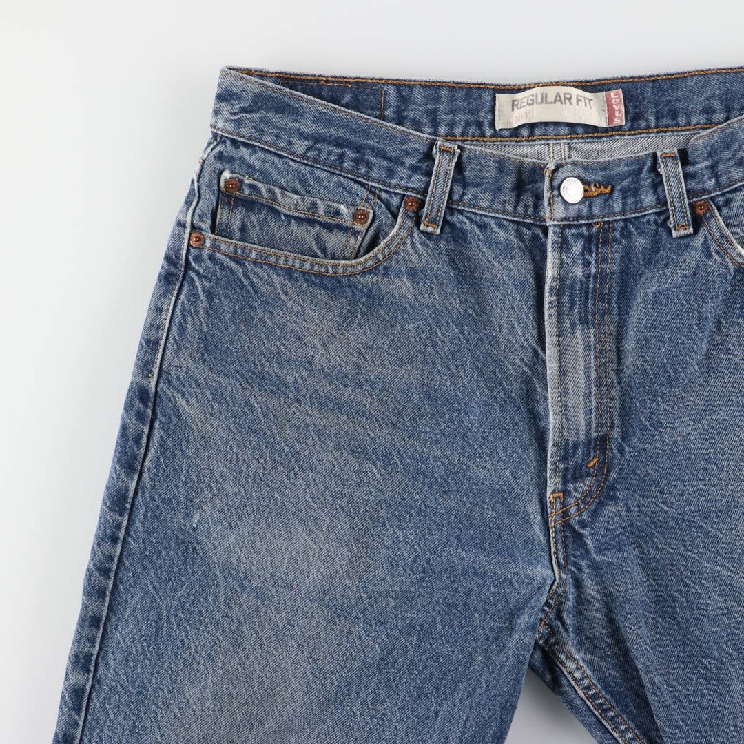 Levi's 505 REGULAR FIT tapered denim pants for men, size w35 cotton blue type Vintage Second Hand