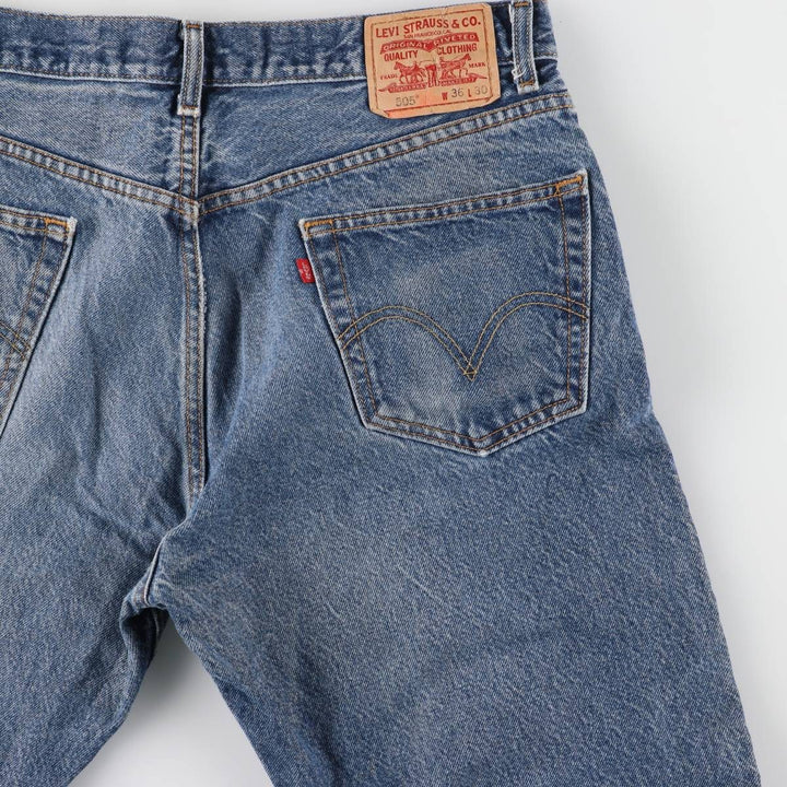 Levi's 505 REGULAR FIT tapered denim pants for men, size w35 cotton blue type Vintage Second Hand