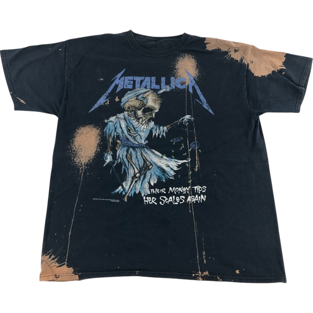 METALLICA Metallica Band T-shirt Band T Men's L size cotton black type Vintage Second Hand