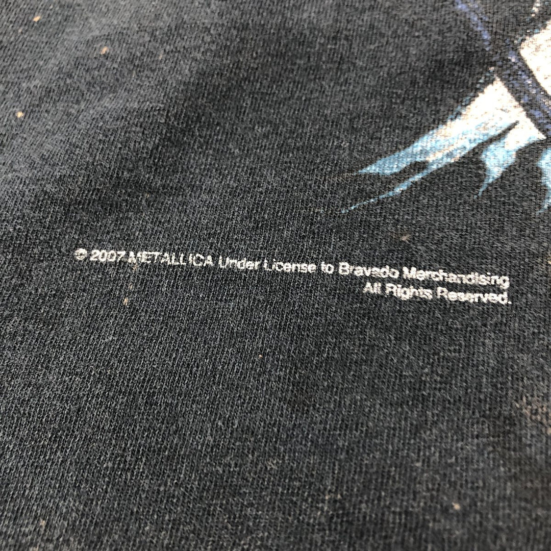 METALLICA Metallica Band T-shirt Band T Men's L size cotton black type Vintage Second Hand