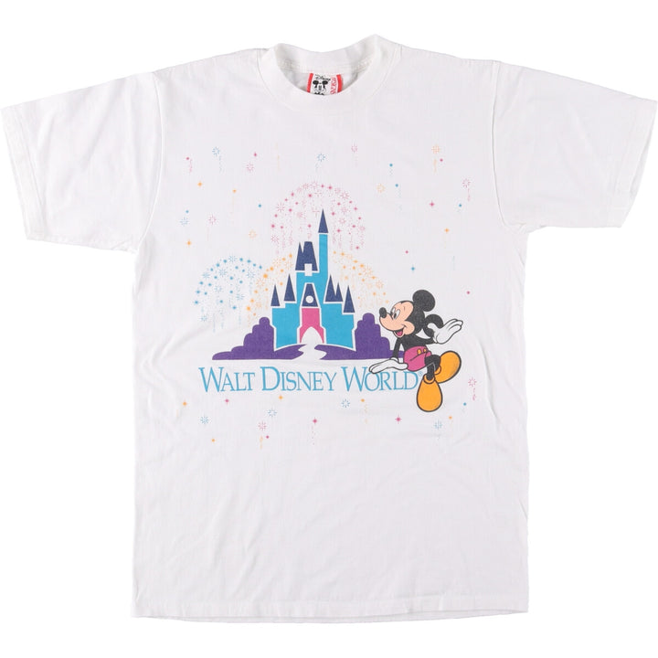 90'S DISNEY DESIGNS MICKEY MOUSE Mickey Mouse character print T-shirt made in USA men's size M vintage cotton white type Vintage Second Hand