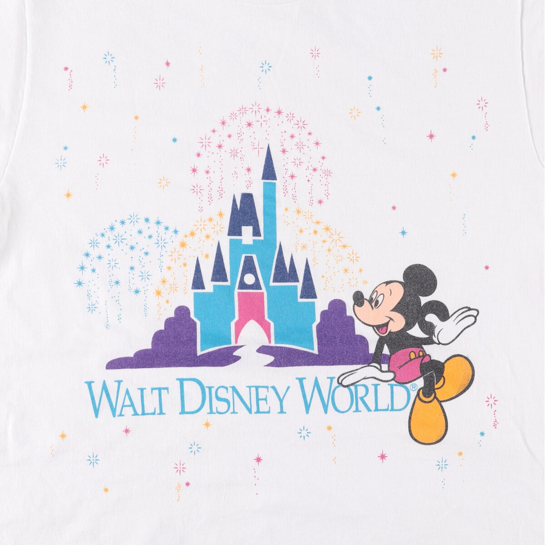 90'S DISNEY DESIGNS MICKEY MOUSE Mickey Mouse character print T-shirt made in USA men's size M vintage cotton white type Vintage Second Hand
