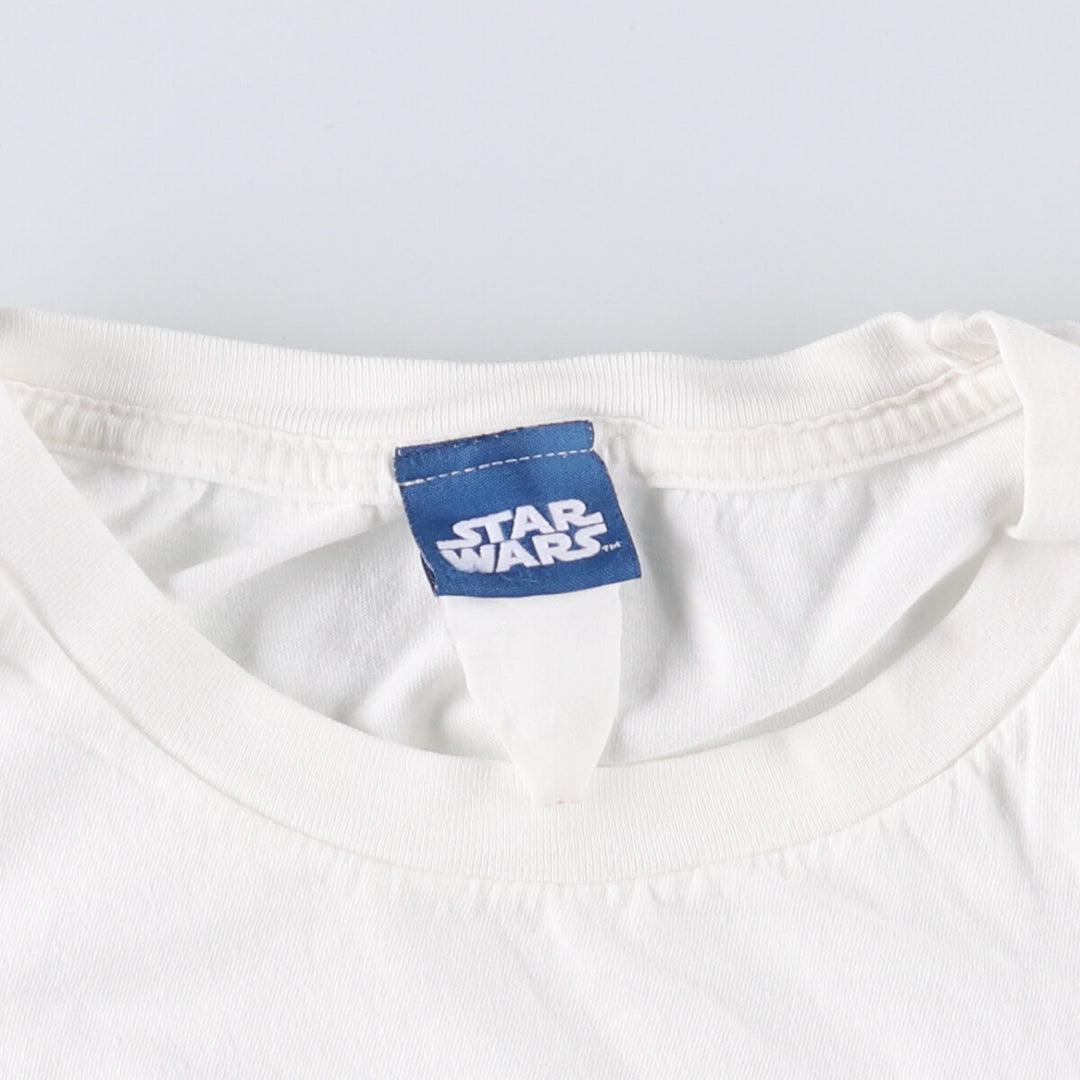 STAR WARS Darth Vader character print T-shirt, men's size M unclear white type Vintage Second Hand