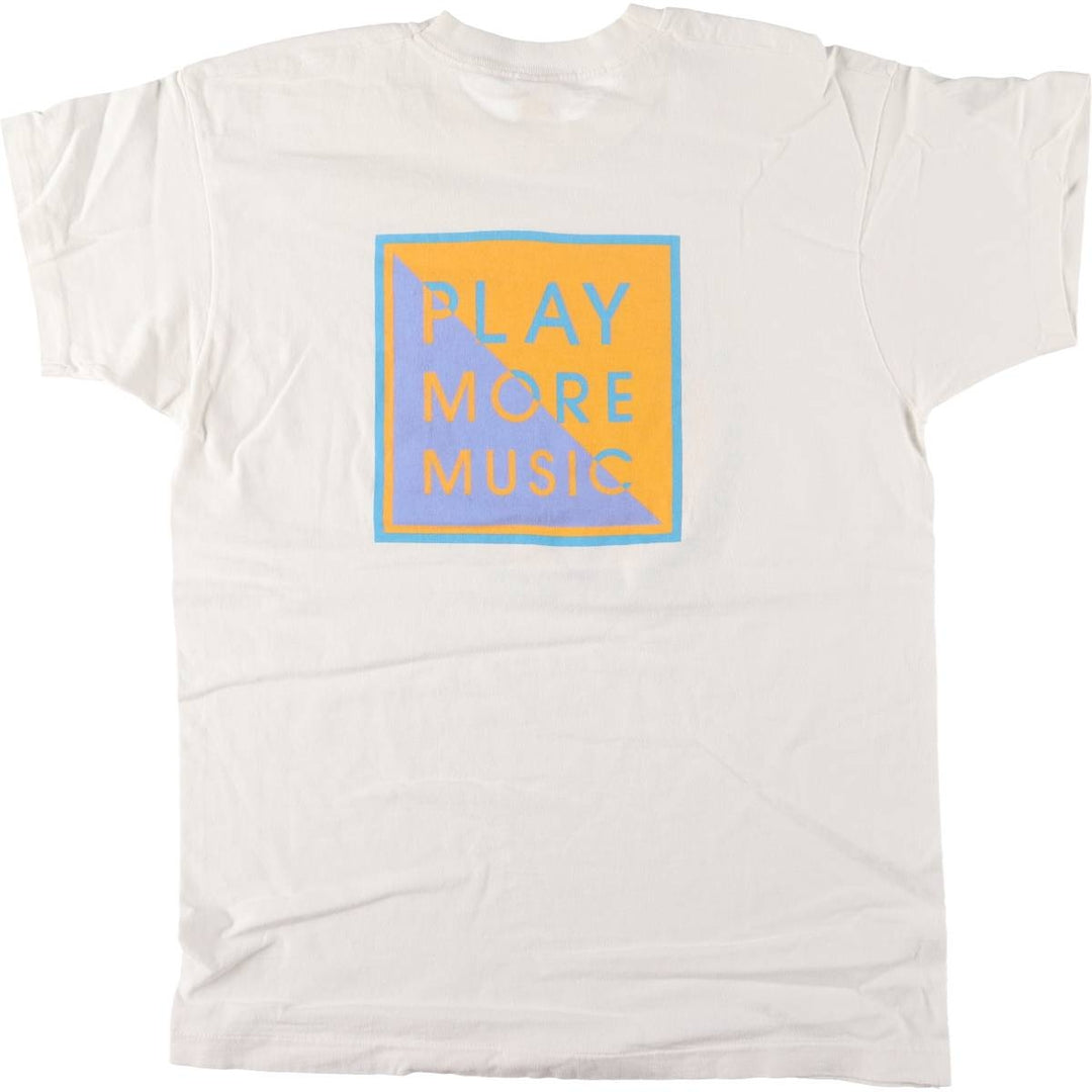 90'S Fruit of the Loom printed T-shirt, made in the USA, men's size L, vintage cotton white type Vintage Second Hand