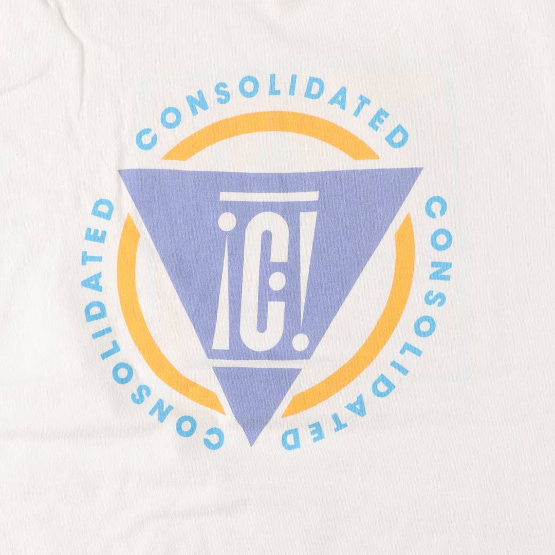 90'S Fruit of the Loom printed T-shirt, made in the USA, men's size L, vintage cotton white type Vintage Second Hand
