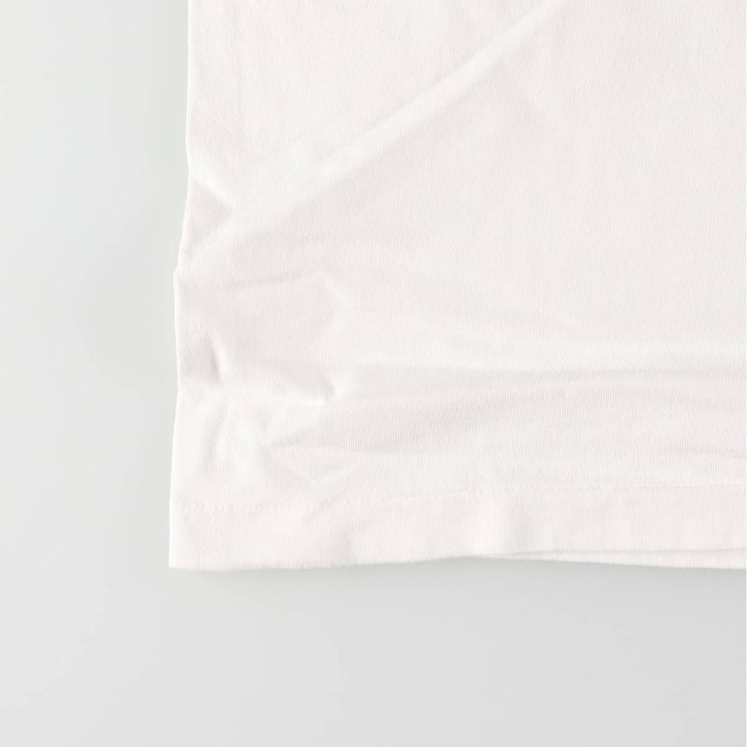 90'S Fruit of the Loom printed T-shirt, made in the USA, men's size L, vintage cotton white type Vintage Second Hand