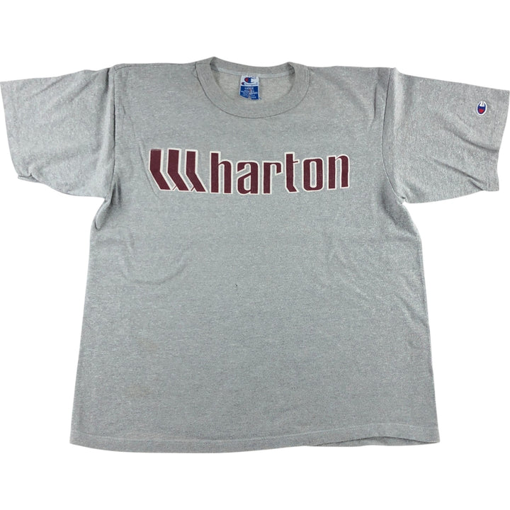 90'S Champion Authentic Athletic Apparel College T-shirt Made in USA Men's L Vintage cotton gray type Vintage Second Hand