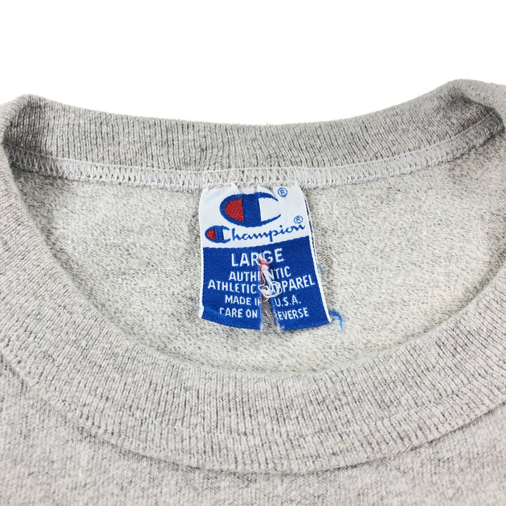 90'S Champion Authentic Athletic Apparel College T-shirt Made in USA Men's L Vintage cotton gray type Vintage Second Hand