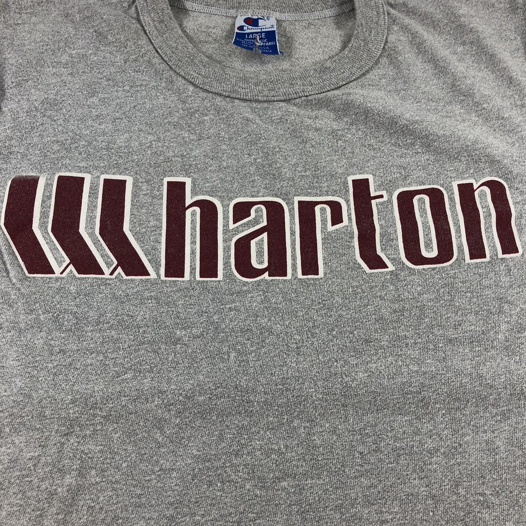 90'S Champion Authentic Athletic Apparel College T-shirt Made in USA Men's L Vintage cotton gray type Vintage Second Hand