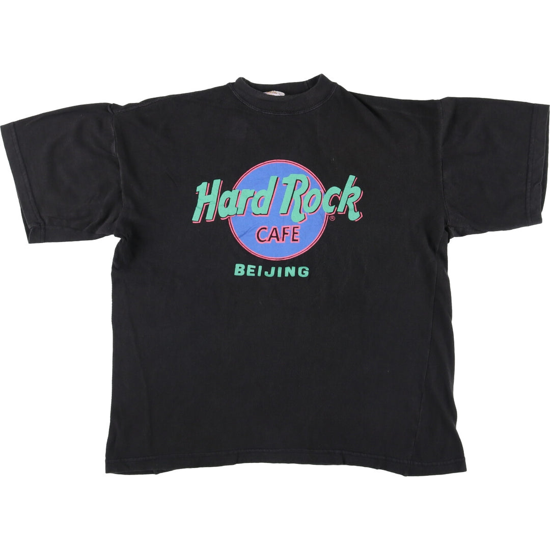 HARD ROCK CAFE Hard Rock Cafe Advertising T-shirt Men's L size cotton black type Vintage Second Hand