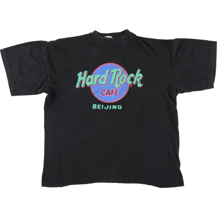 HARD ROCK CAFE Hard Rock Cafe Advertising T-shirt Men's L size cotton black type Vintage Second Hand