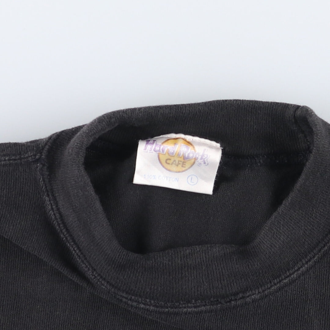 HARD ROCK CAFE Hard Rock Cafe Advertising T-shirt Men's L size cotton black type Vintage Second Hand