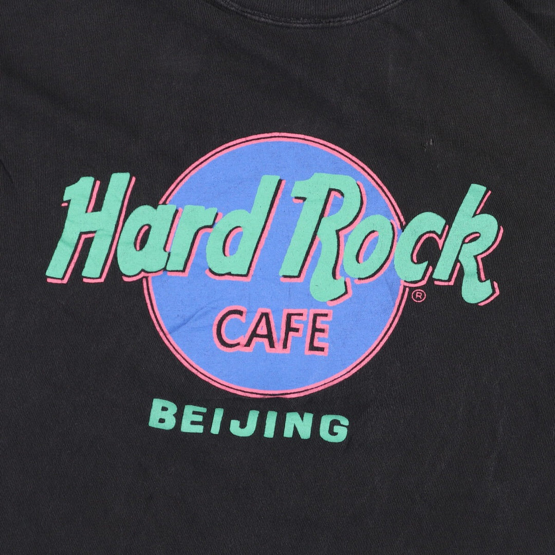 HARD ROCK CAFE Hard Rock Cafe Advertising T-shirt Men's L size cotton black type Vintage Second Hand