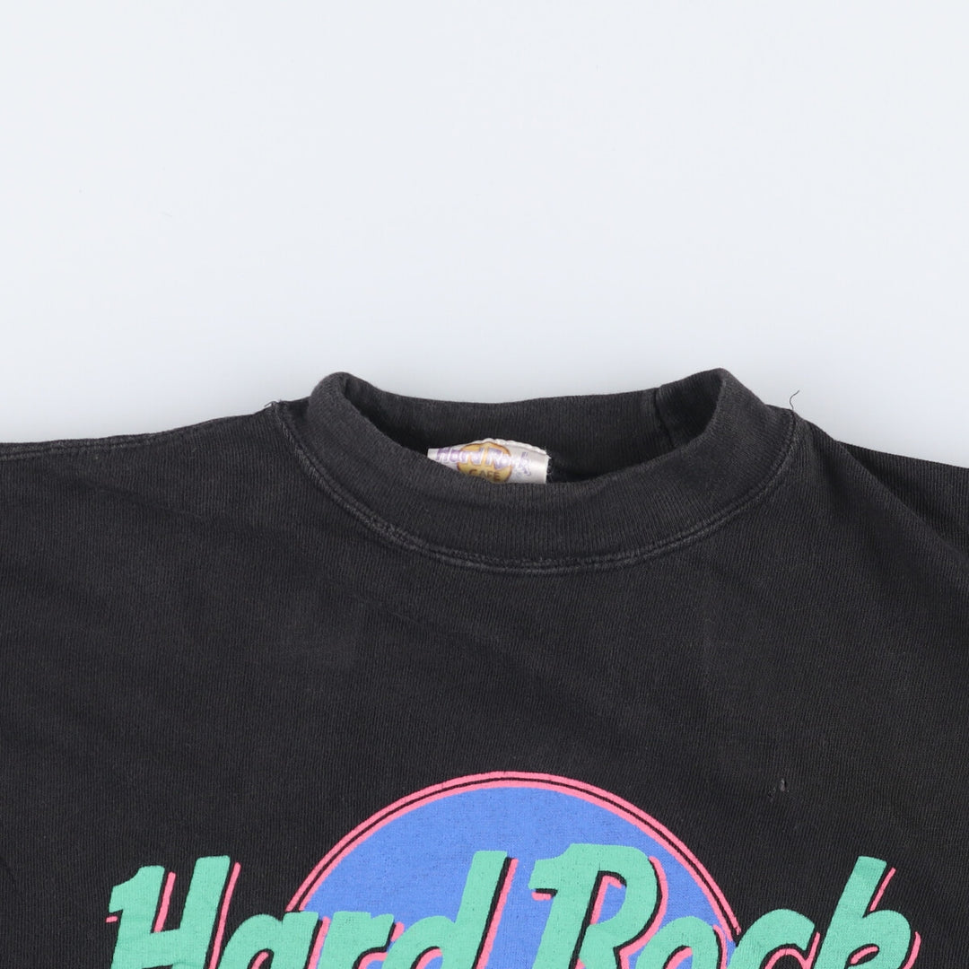 HARD ROCK CAFE Hard Rock Cafe Advertising T-shirt Men's L size cotton black type Vintage Second Hand