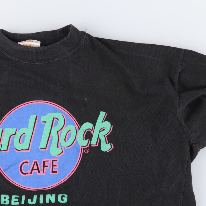 HARD ROCK CAFE Hard Rock Cafe Advertising T-shirt Men's L size cotton black type Vintage Second Hand