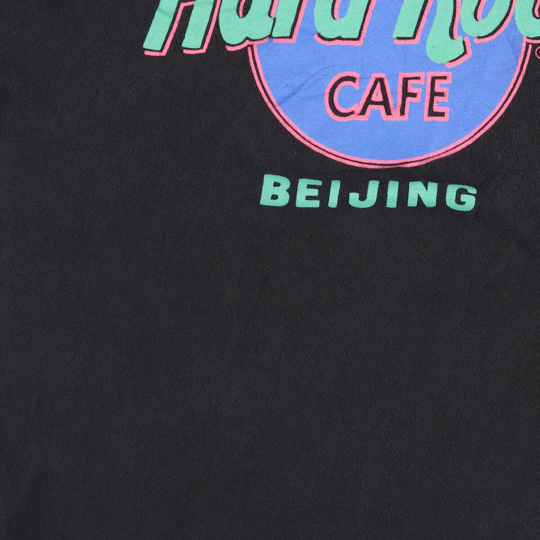 HARD ROCK CAFE Hard Rock Cafe Advertising T-shirt Men's L size cotton black type Vintage Second Hand