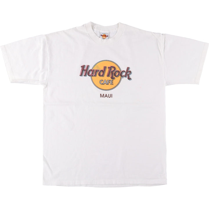 HARD ROCK CAFE Hard Rock Cafe Advertising T-shirt Made in USA Men's L size cotton white type Vintage Second Hand