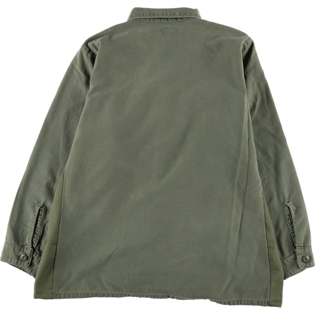 US Military Utility Shirt, Men's M unclear Khaki type sage green Vintage Second Hand