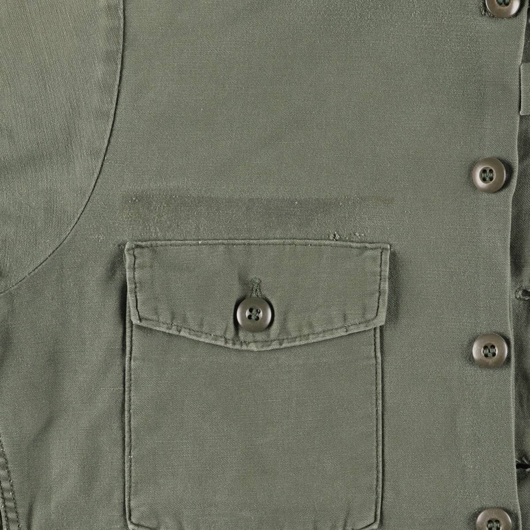 US Military Utility Shirt, Men's M unclear Khaki type sage green Vintage Second Hand
