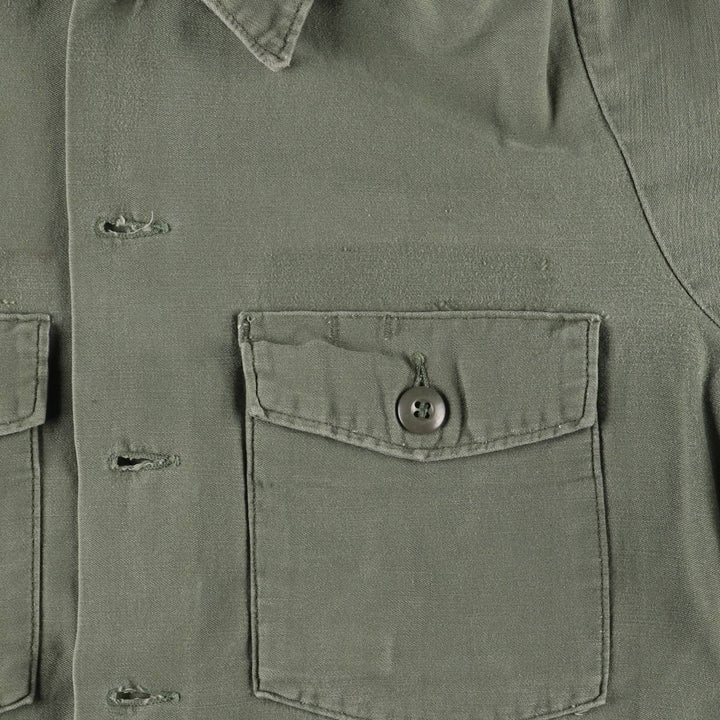 US Military Utility Shirt, Men's M unclear Khaki type sage green Vintage Second Hand
