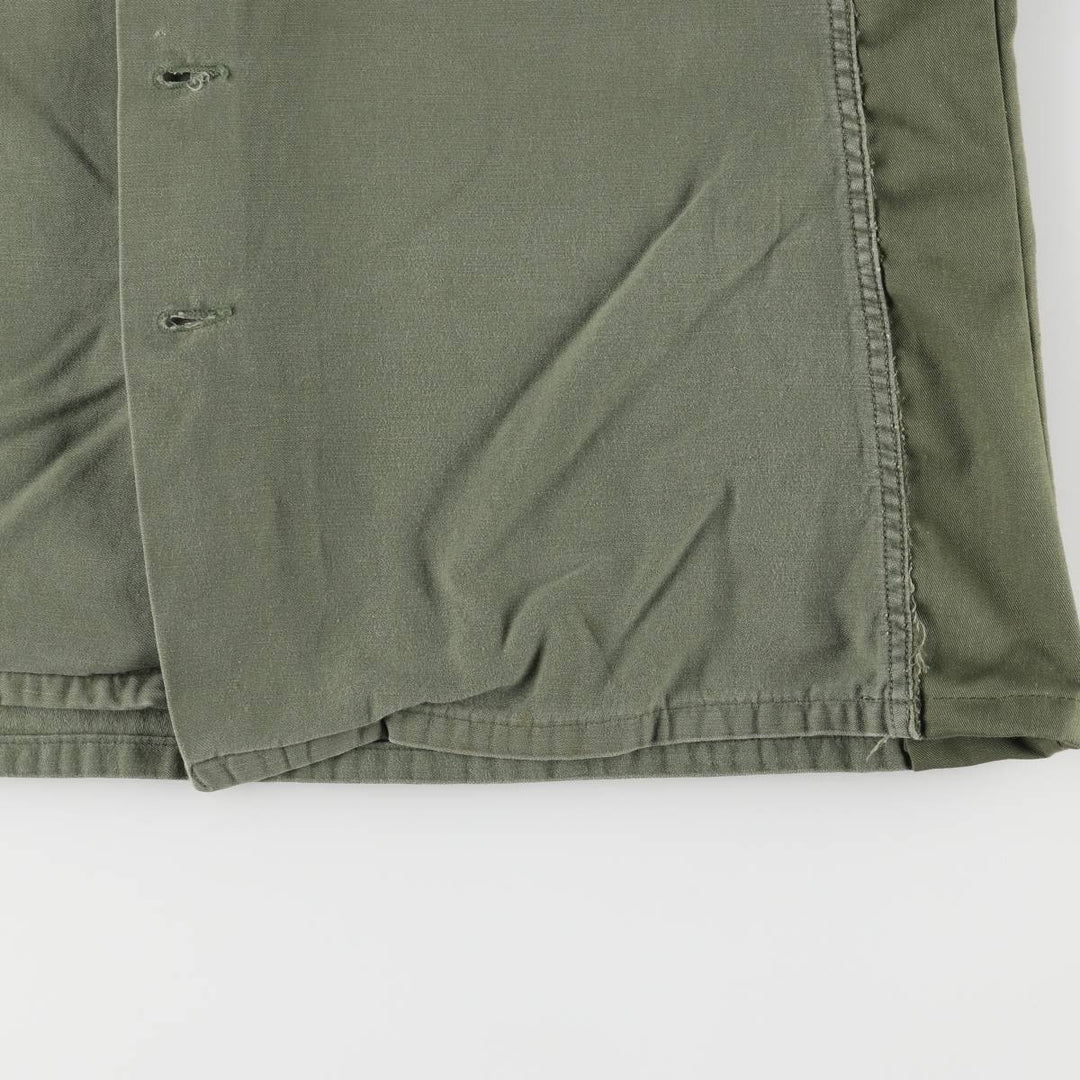 US Military Utility Shirt, Men's M unclear Khaki type sage green Vintage Second Hand