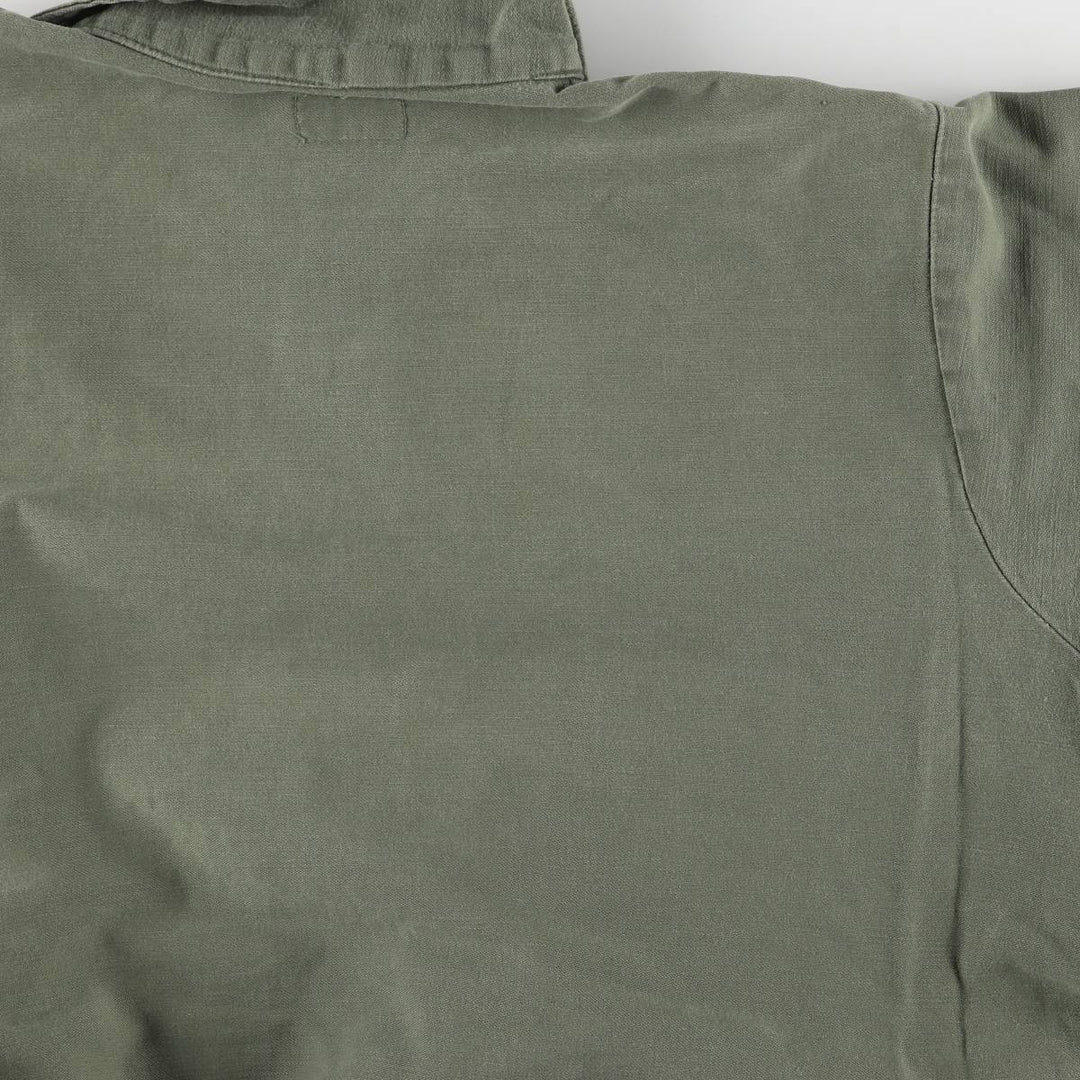 US Military Utility Shirt, Men's M unclear Khaki type sage green Vintage Second Hand