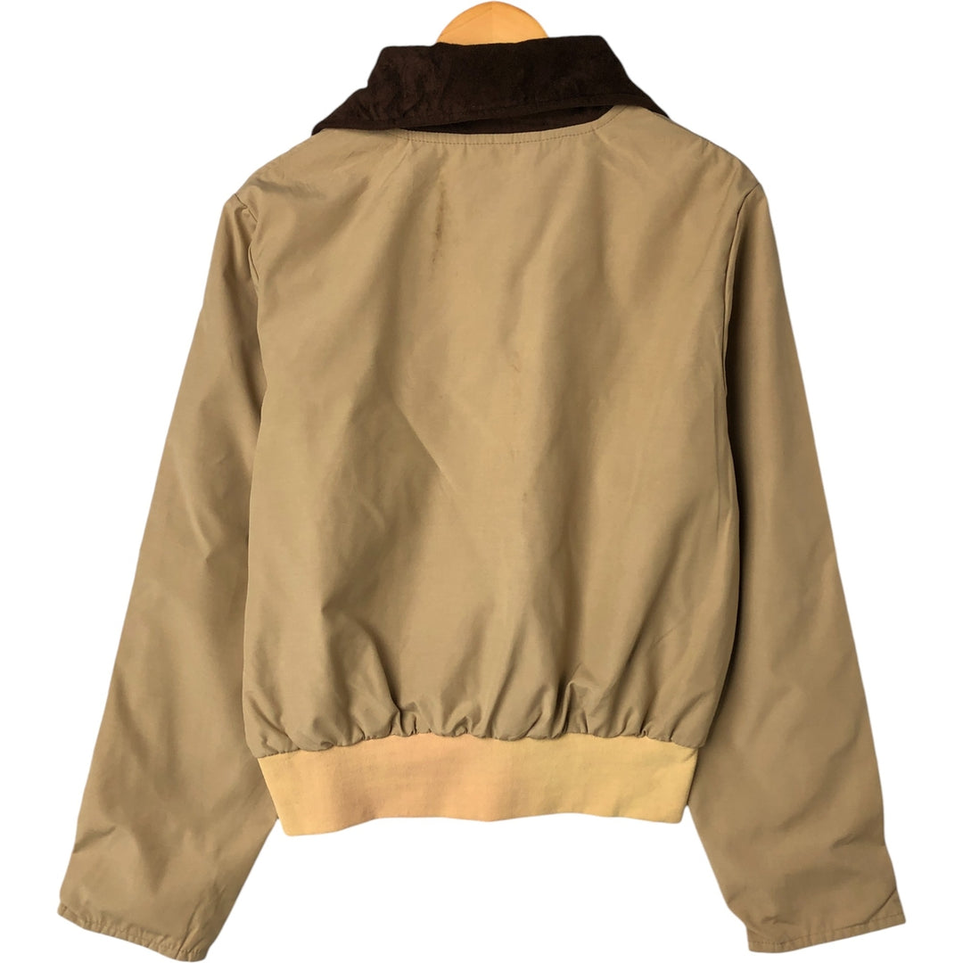 SASKA SKIWEAR Open Collar Warm-up Pullover, Men's M Size polyester Beige type Vintage Second Hand