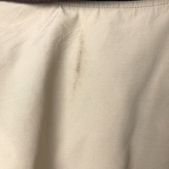 SASKA SKIWEAR Open Collar Warm-up Pullover, Men's M Size polyester Beige type Vintage Second Hand