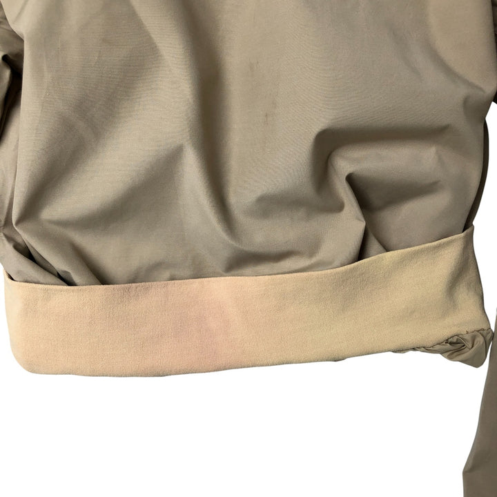 SASKA SKIWEAR Open Collar Warm-up Pullover, Men's M Size polyester Beige type Vintage Second Hand