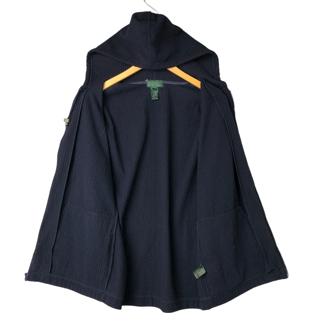 Ralph Lauren LAUREN Lauren Sweat Full Zip Hoodie Women's M polyester navy blue type Vintage Second Hand