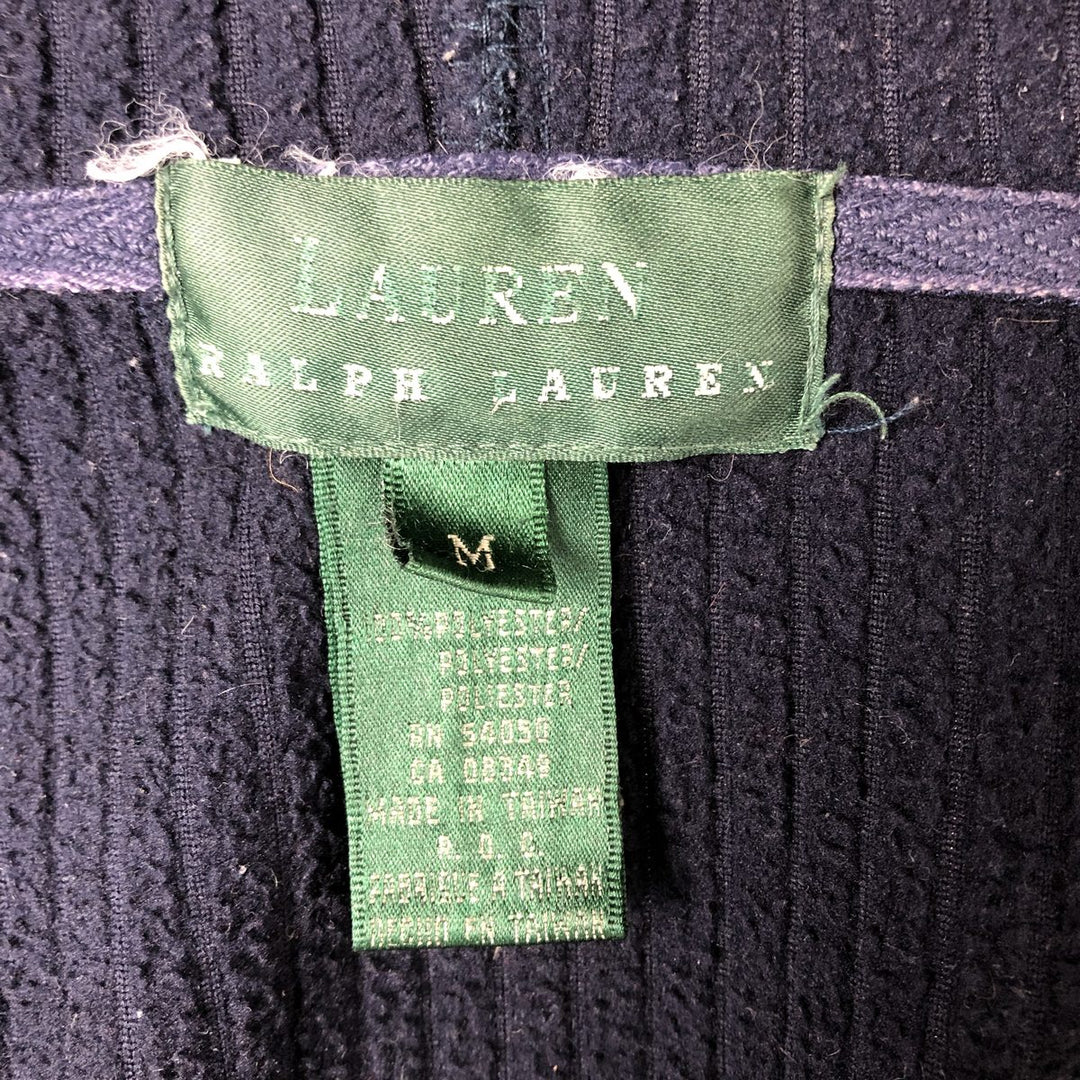 Ralph Lauren LAUREN Lauren Sweat Full Zip Hoodie Women's M polyester navy blue type Vintage Second Hand