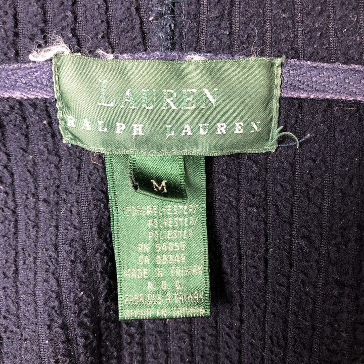Ralph Lauren LAUREN Lauren Sweat Full Zip Hoodie Women's M polyester navy blue type Vintage Second Hand