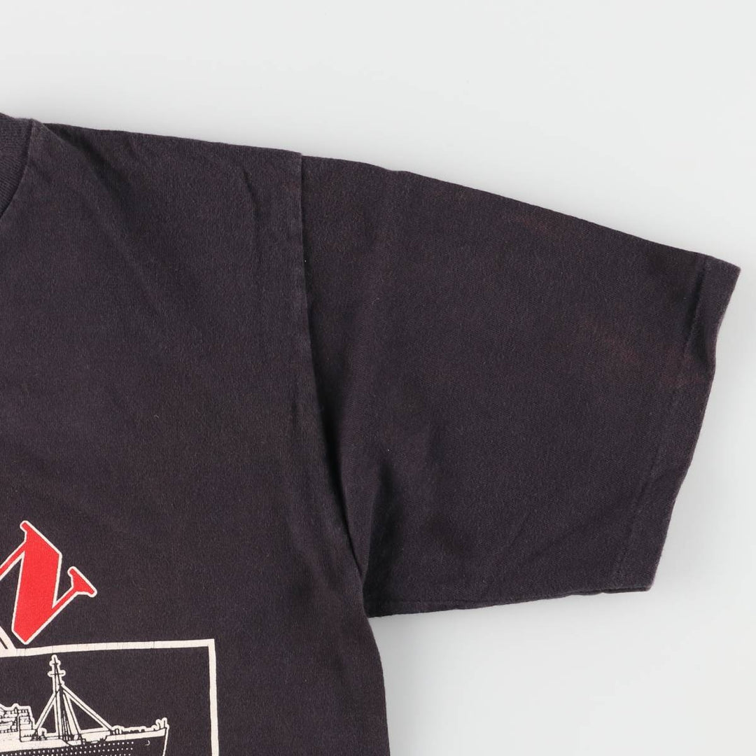 Vintage 80'S Altex Printed T-shirt, Made in USA, Men's M size cotton black type Vintage Second Hand