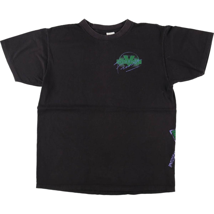 Vuarnet Art T-shirt Made in USA Men's L size cotton black type Vintage Second Hand