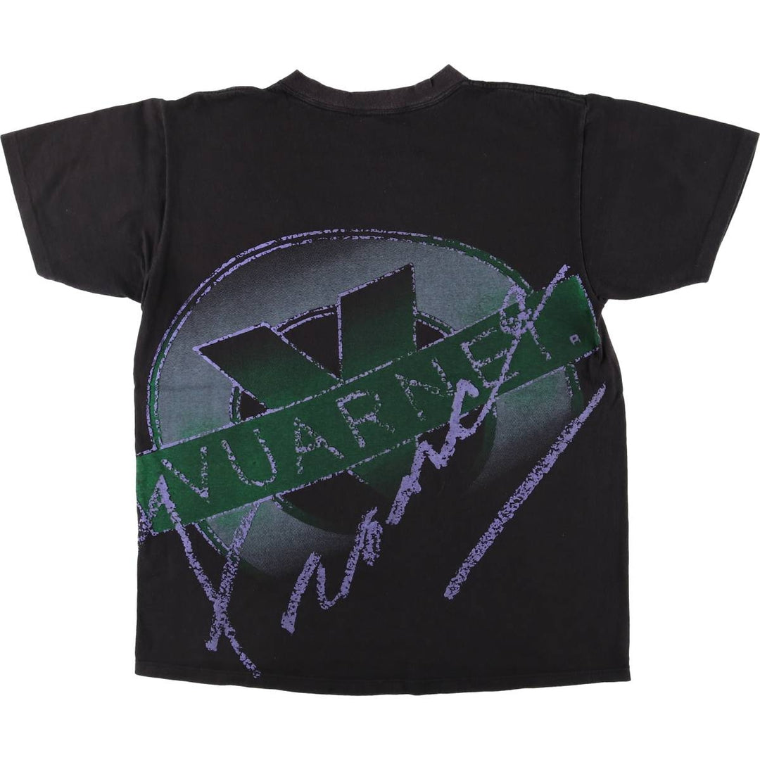 Vuarnet Art T-shirt Made in USA Men's L size cotton black type Vintage Second Hand