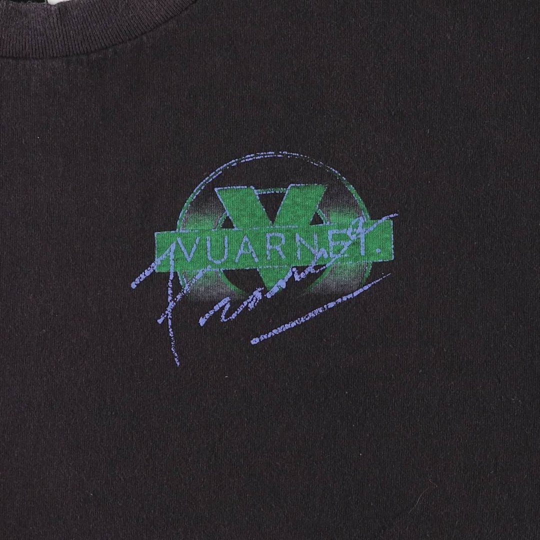 Vuarnet Art T-shirt Made in USA Men's L size cotton black type Vintage Second Hand