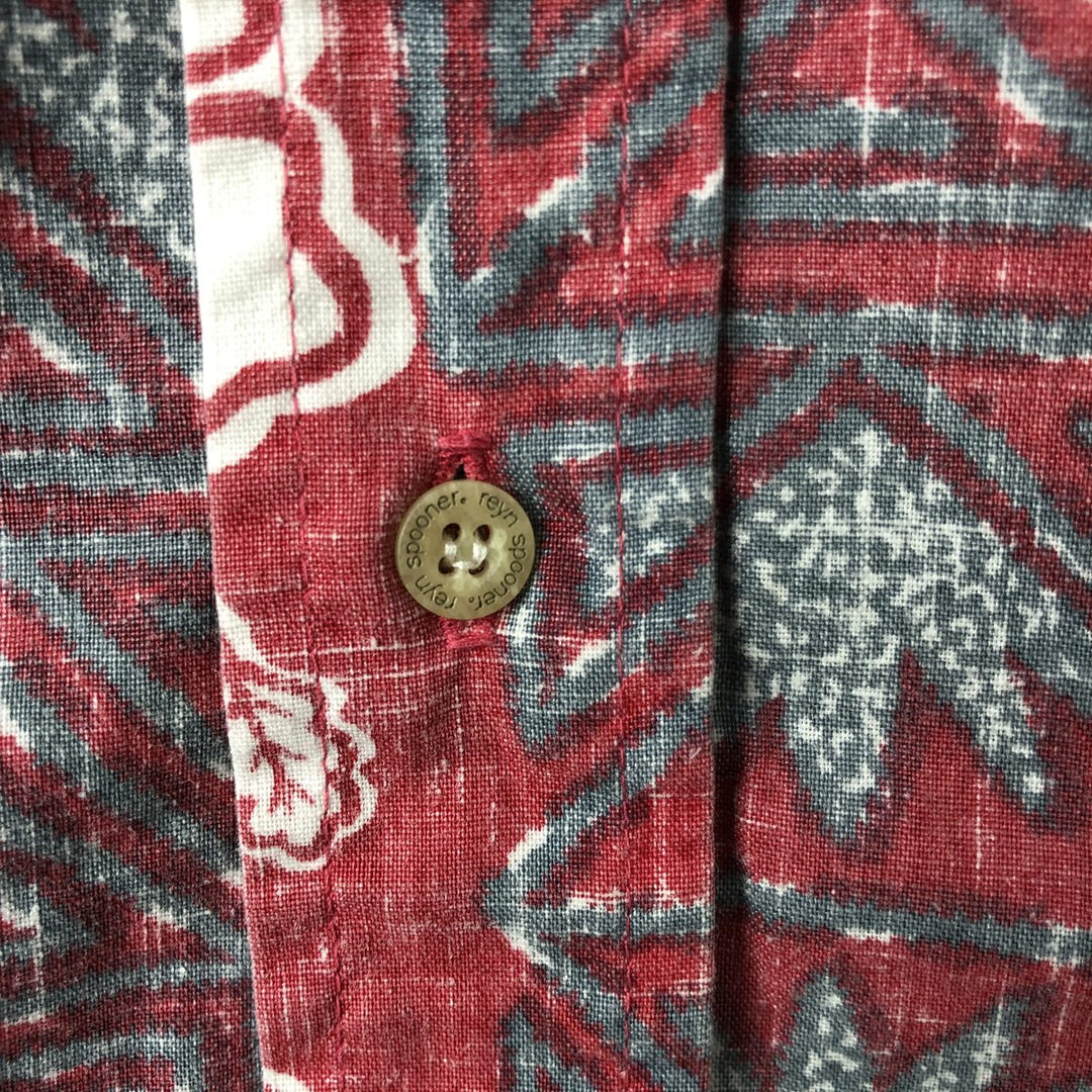 Reyn Spooner COMMEMORATIVE CLASSICS All-over Botanical Pattern Hawaiian Aloha Shirt Box Shirt Made in Hawaii Men's M cotton pink type Vintage Second Hand