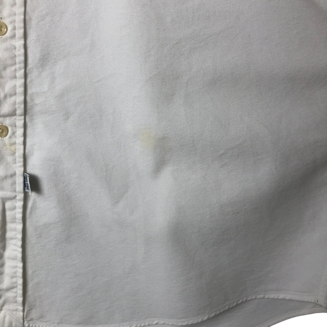 Ralph Lauren YARMOUTH long sleeve button down shirt, men's size L cotton white type Vintage Second Hand