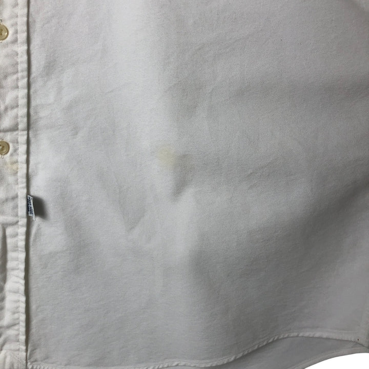 Ralph Lauren YARMOUTH long sleeve button down shirt, men's size L cotton white type Vintage Second Hand