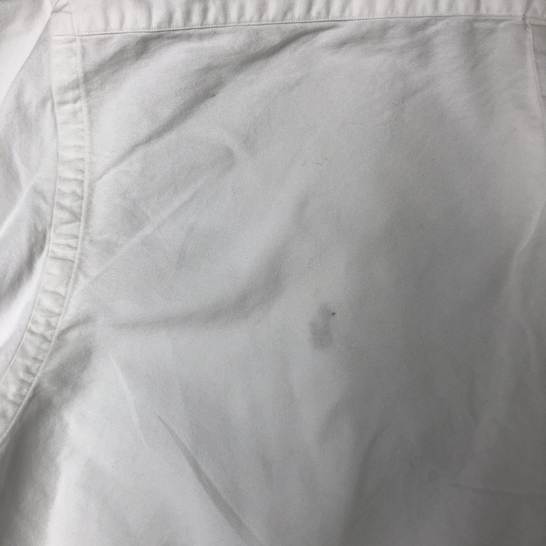 Ralph Lauren YARMOUTH long sleeve button down shirt, men's size L cotton white type Vintage Second Hand