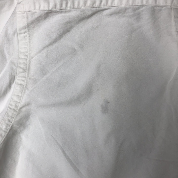 Ralph Lauren YARMOUTH long sleeve button down shirt, men's size L cotton white type Vintage Second Hand