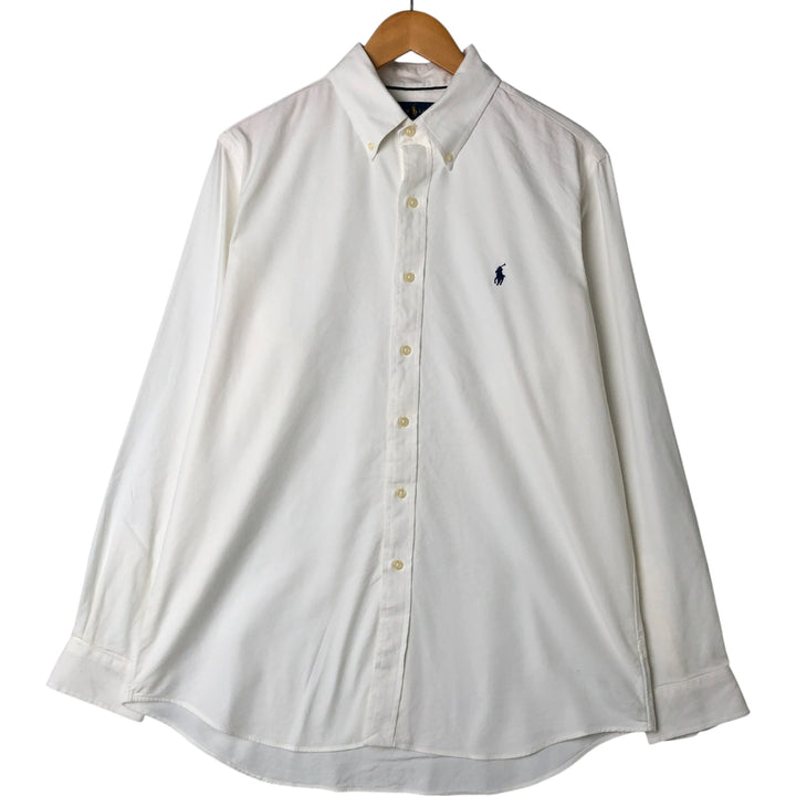 Ralph Lauren Performance Long Sleeve Button Down Shirt, Men's Size L cotton white type Vintage Second Hand