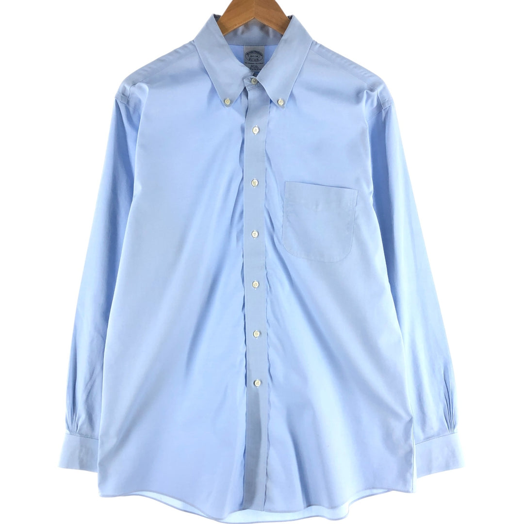 Brooks Brothers Est.1818 Long Sleeve Button-Down Shirt, Men's Size L cotton Blue type light blue Vintage Second Hand