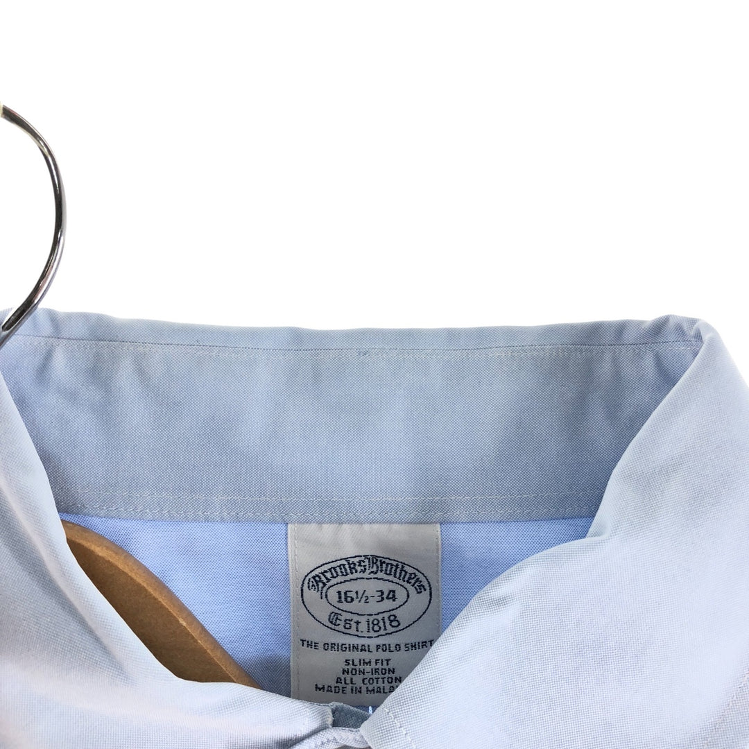 Brooks Brothers Est.1818 Long Sleeve Button-Down Shirt, Men's Size L cotton Blue type light blue Vintage Second Hand