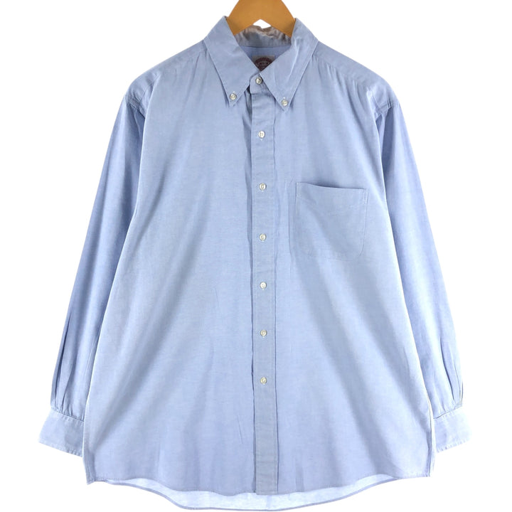 Brooks Brothers Est.1818 Long Sleeve Button-Down Shirt, Men's Size L cotton Blue type light blue Vintage Second Hand