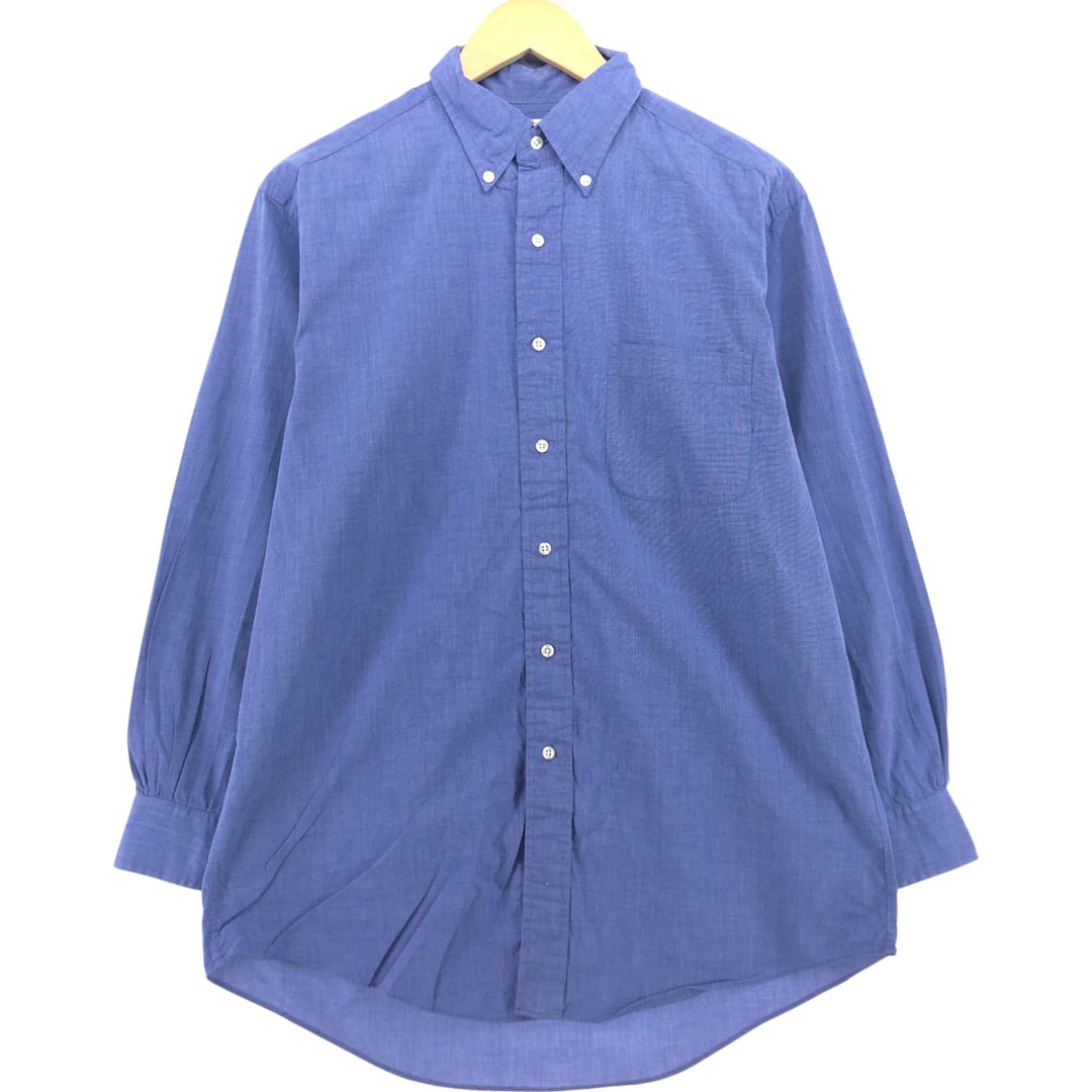 Brooks Brothers Est.1818 Long Sleeve Button Down Shirt, Men's M Size cotton blue type Vintage Second Hand