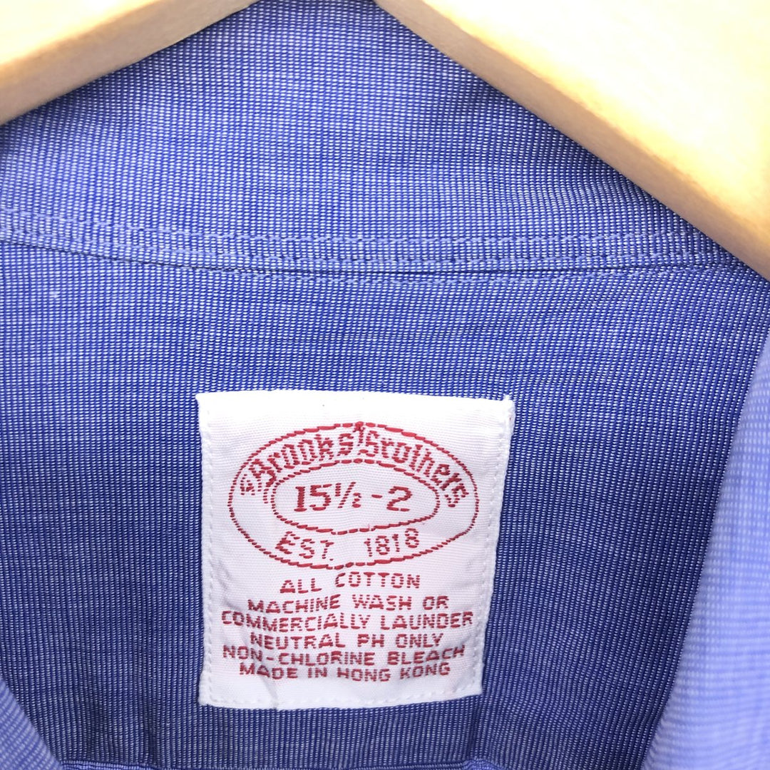 Brooks Brothers Est.1818 Long Sleeve Button Down Shirt, Men's M Size cotton blue type Vintage Second Hand