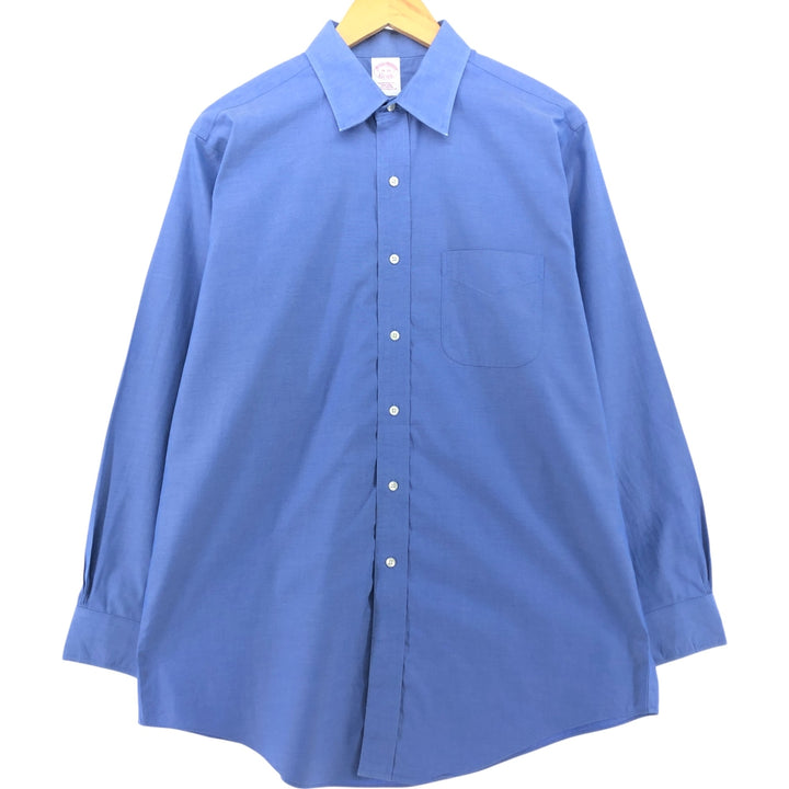 Brooks Brothers Est.1818 Long Sleeve Cotton Shirt, Men's Size L cotton blue type Vintage Second Hand