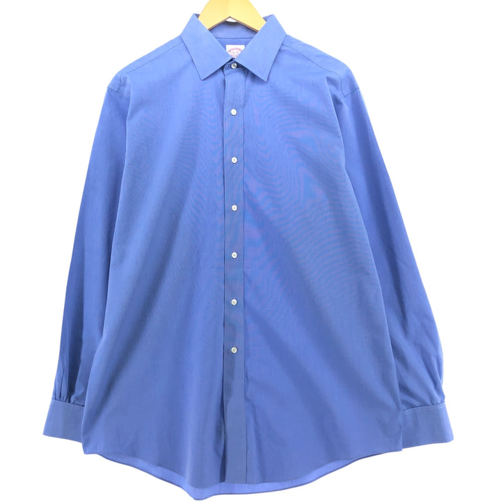 Brooks Brothers Est.1818 Long Sleeve Cotton Shirt, Men's Size L Supima Cotton blue type Vintage Second Hand