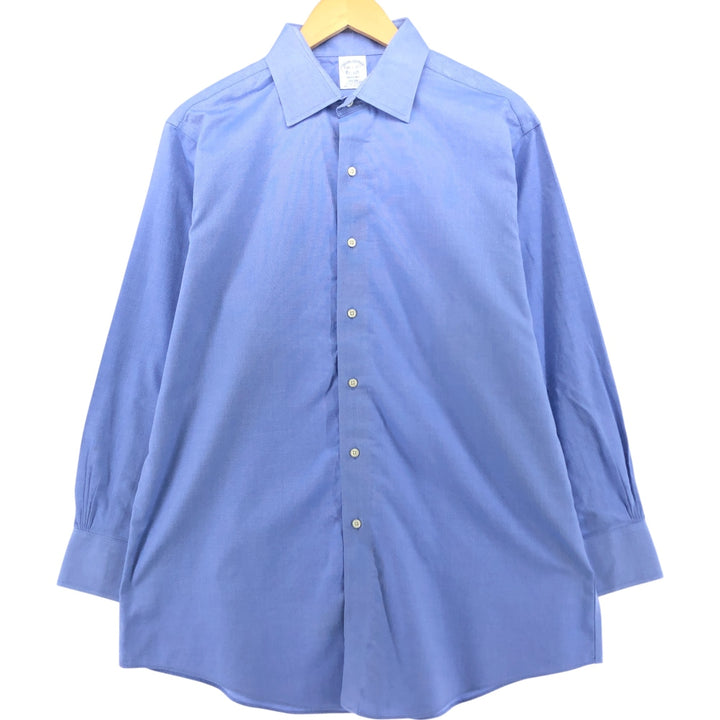 Brooks Brothers Est.1818 Wide Collar Long Sleeve Cotton Shirt Men's Size L Supima Cotton Blue type light blue Vintage Second Hand